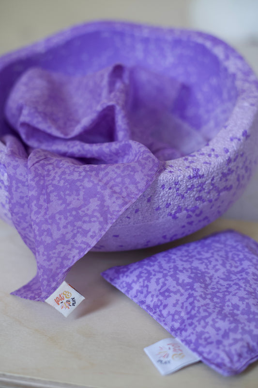 Fusion paars Pittenzakje en speeldoek pakket - Pit and play