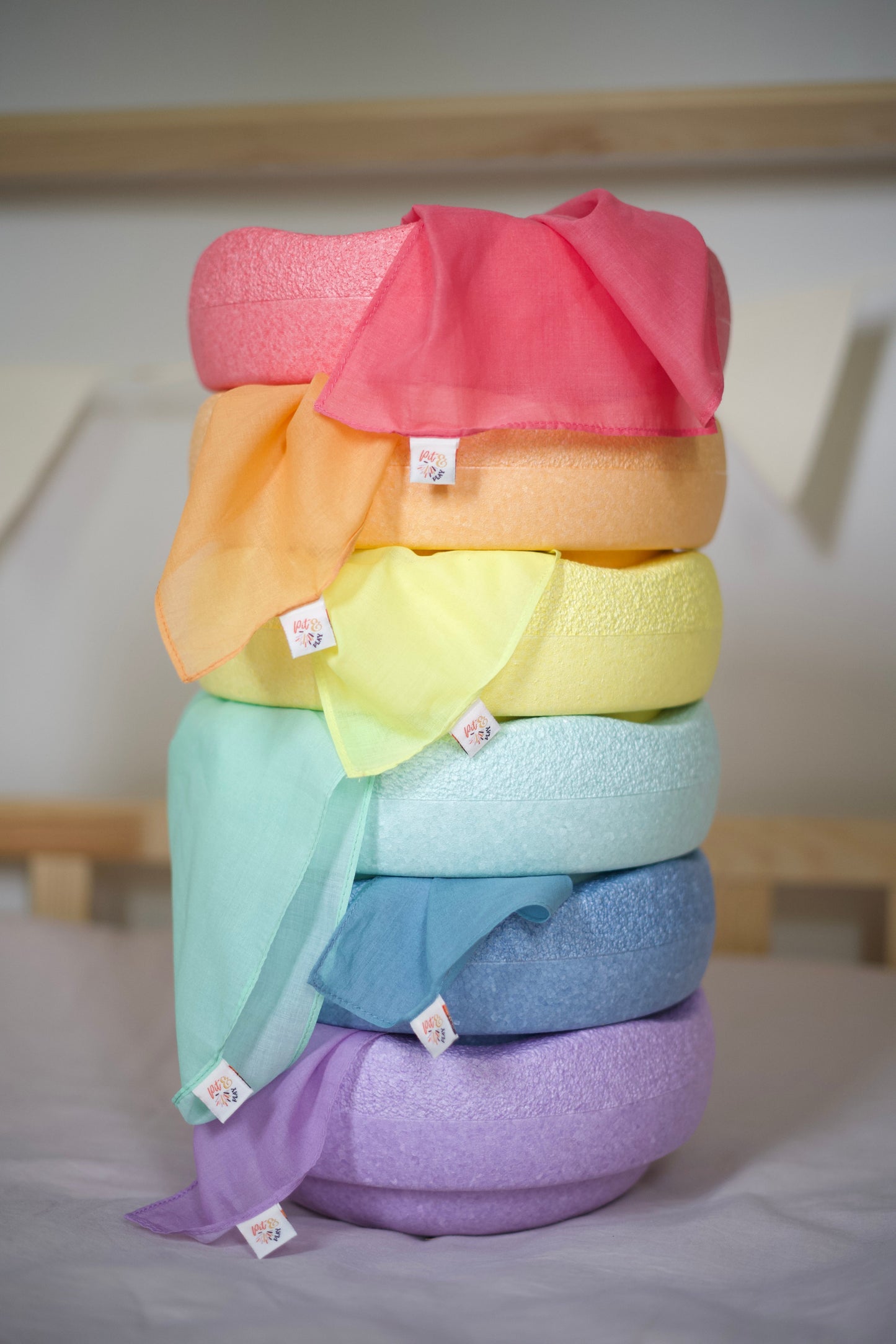 Speeldoeken pastel set - Medium play cotton