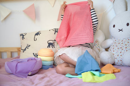 Speeldoeken pastel set - Medium play cotton