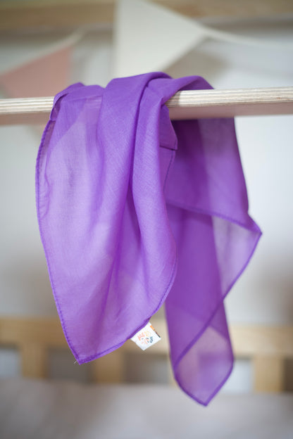 Speeldoek Paars Regenboog - Large 75x75 - Speelkatoen - Pit and play