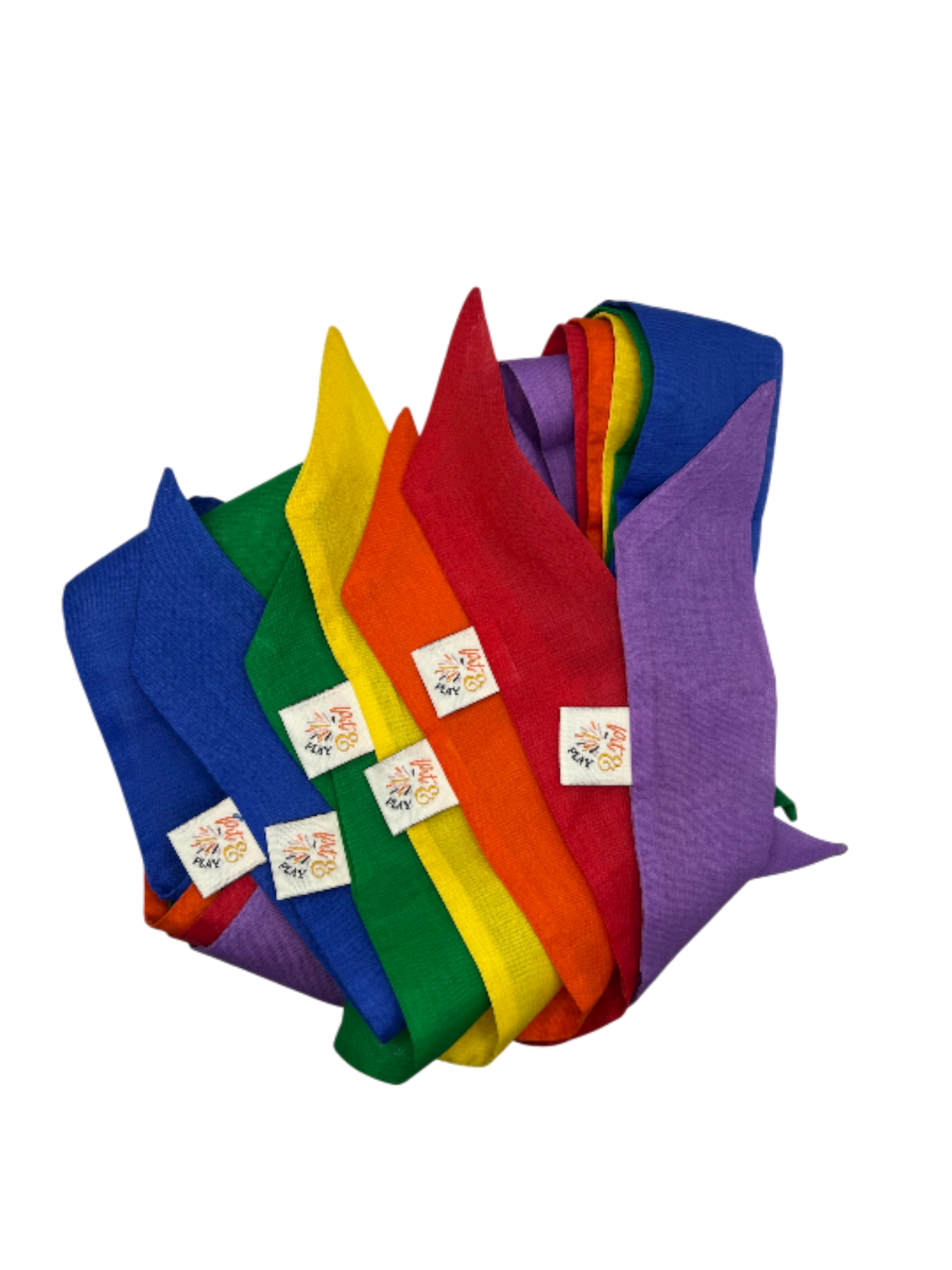 Speellinten katoen regenboog kleuren 6 stuks