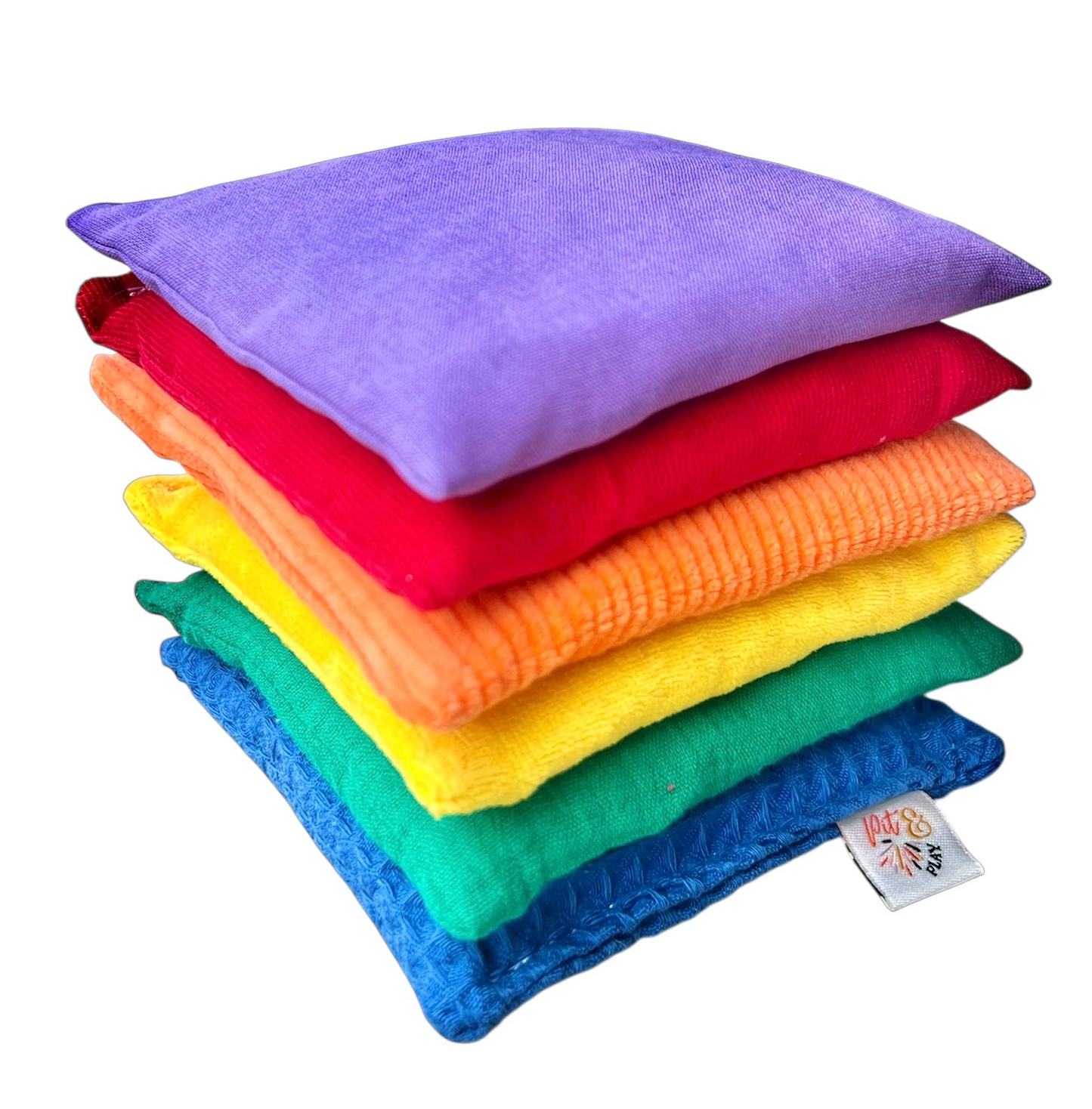 Regenboog pittenzakjes Stapelstein