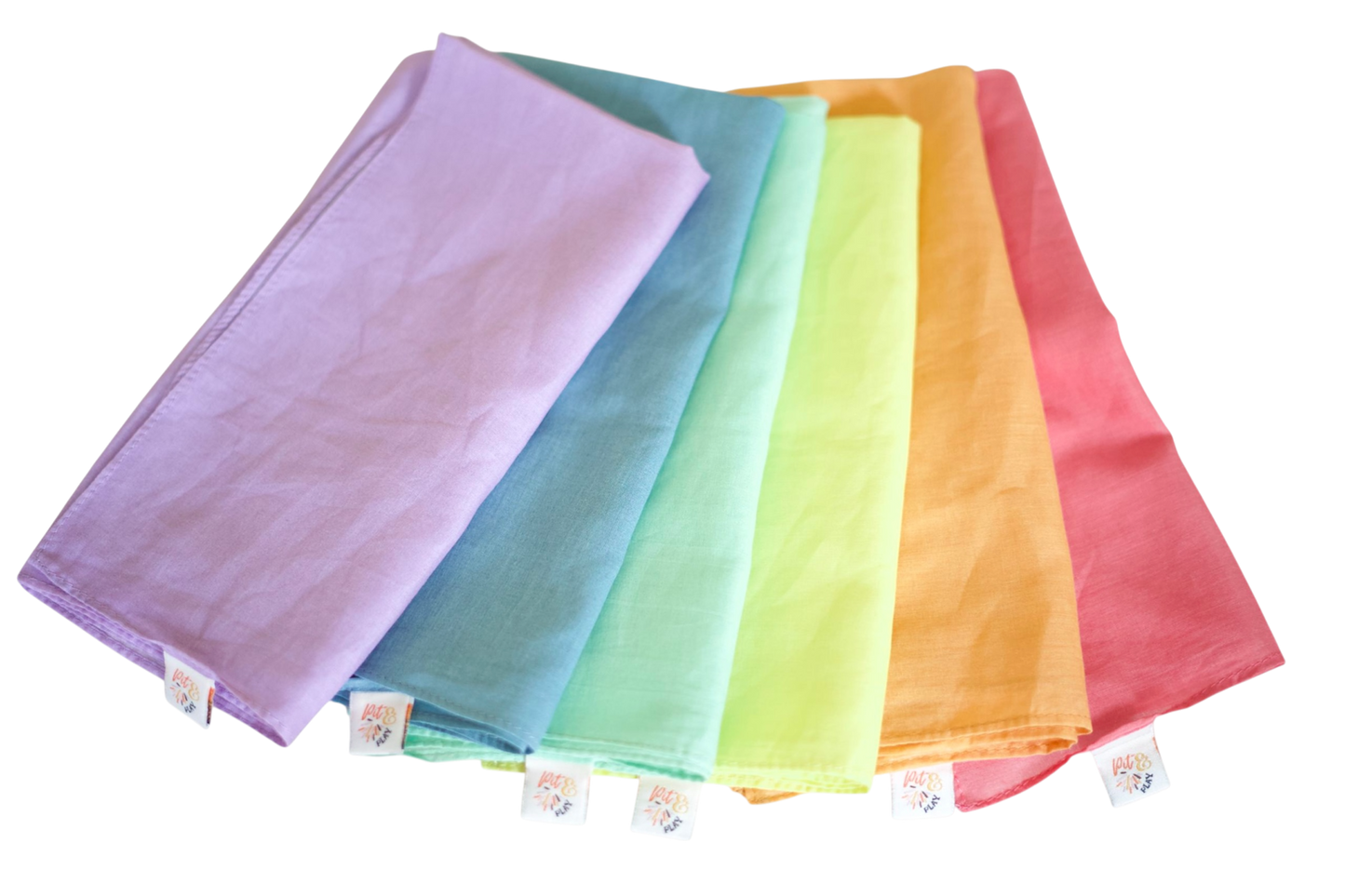 Speeldoeken pastel set - Medium play cotton
