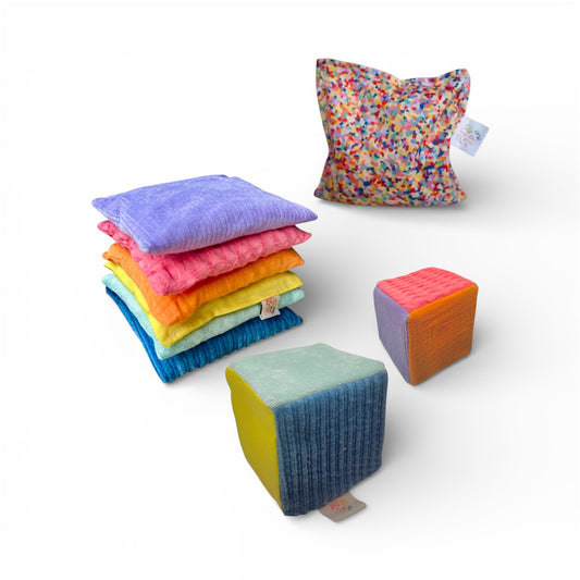 Pastel bean bags + die + super confetti bean bag package