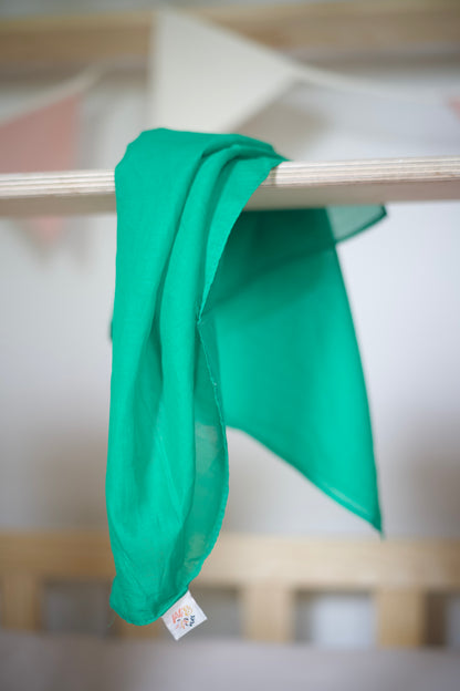 Speeldoek Groen Regenboog - Medium 48x48cm - Speelkatoen - Pit and play