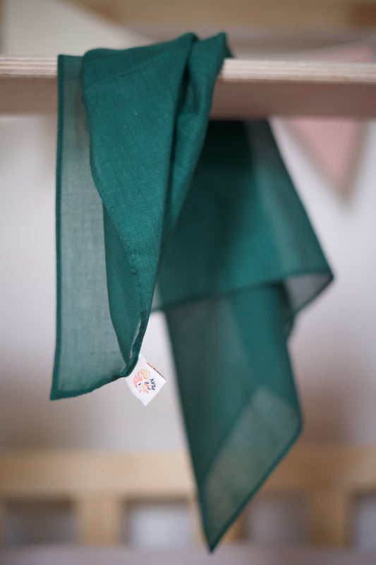 Speeldoek donker groen - Medium 48x48cm - Playcotton - Pit and play