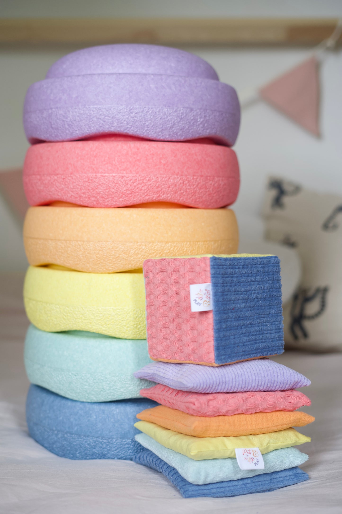 Pastel sensorische pittenzakjes b2b - Pit and play