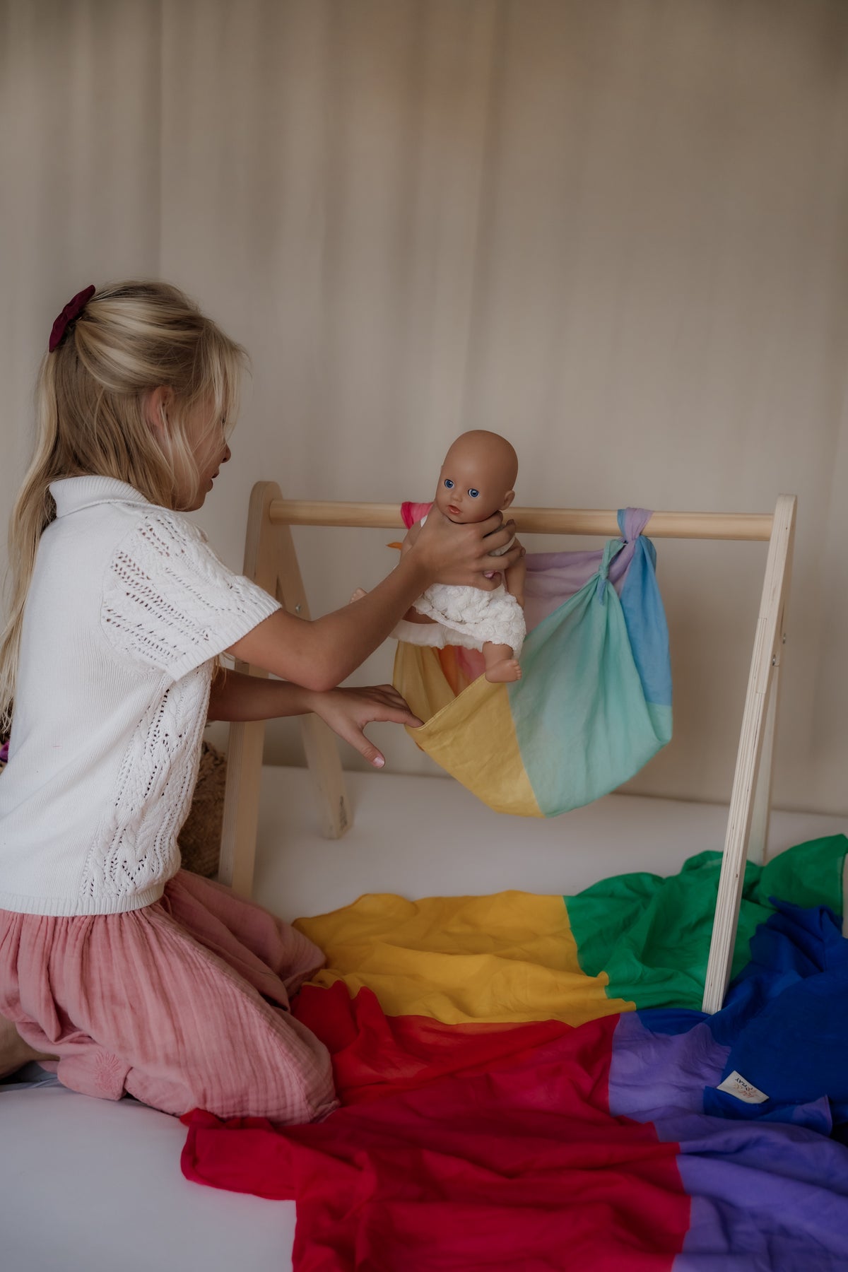 XL speeldoek Colorblock regenboog