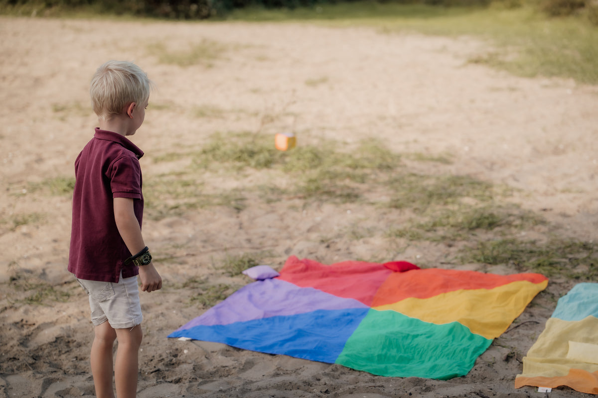 XL speeldoek Colorblock regenboog