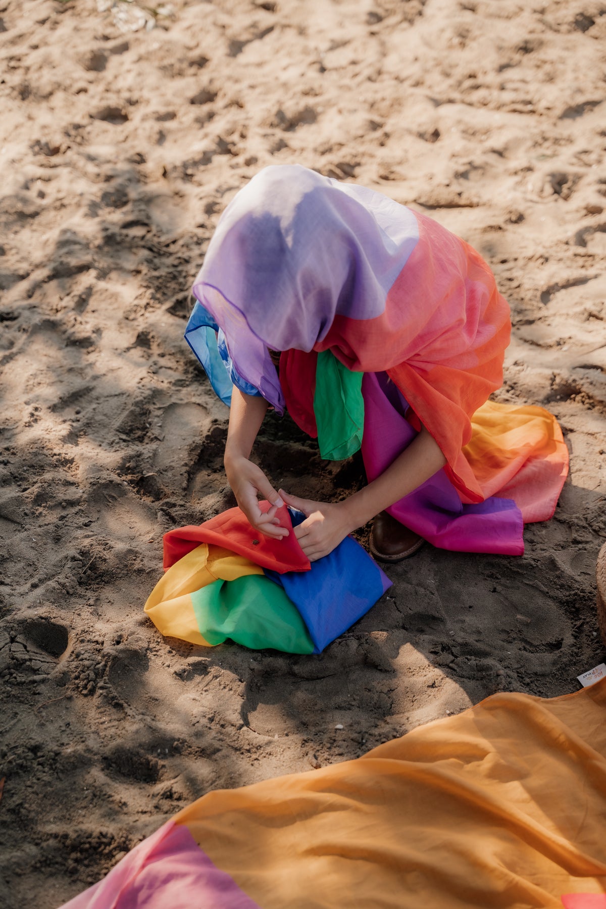 XL speeldoek Colorblock regenboog