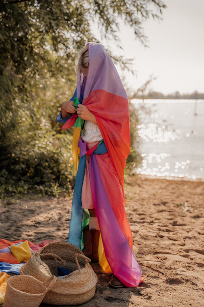 XL speeldoek Colorblock regenboog