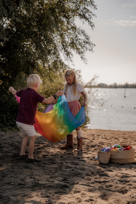 XL speeldoek fade Regenboog