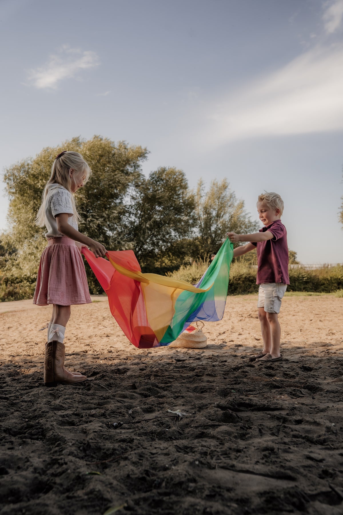 XL speeldoek Colorblock regenboog