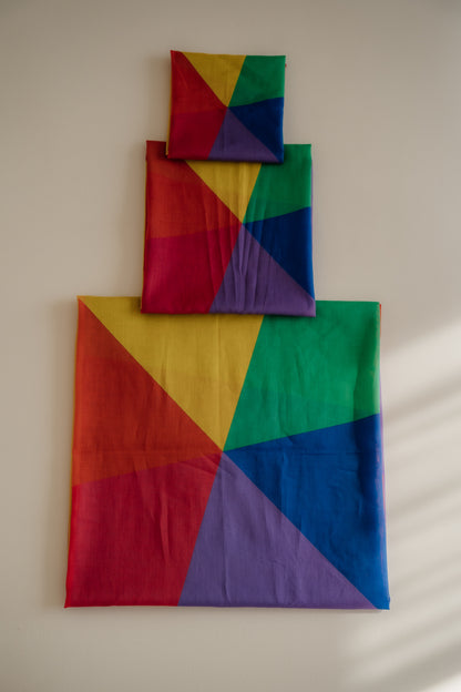 XL speeldoek Colorblock regenboog